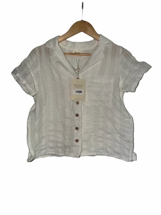 bohme Tops - Textured Cropped Bohme Button Down
